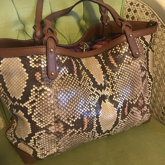 Gucci || Python Tote Shoulder Purse Soho Bag - Picture 1 of 8